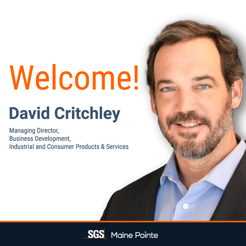 David Critchley Joins SGS Maine Pointe as Managing Director, Business ...